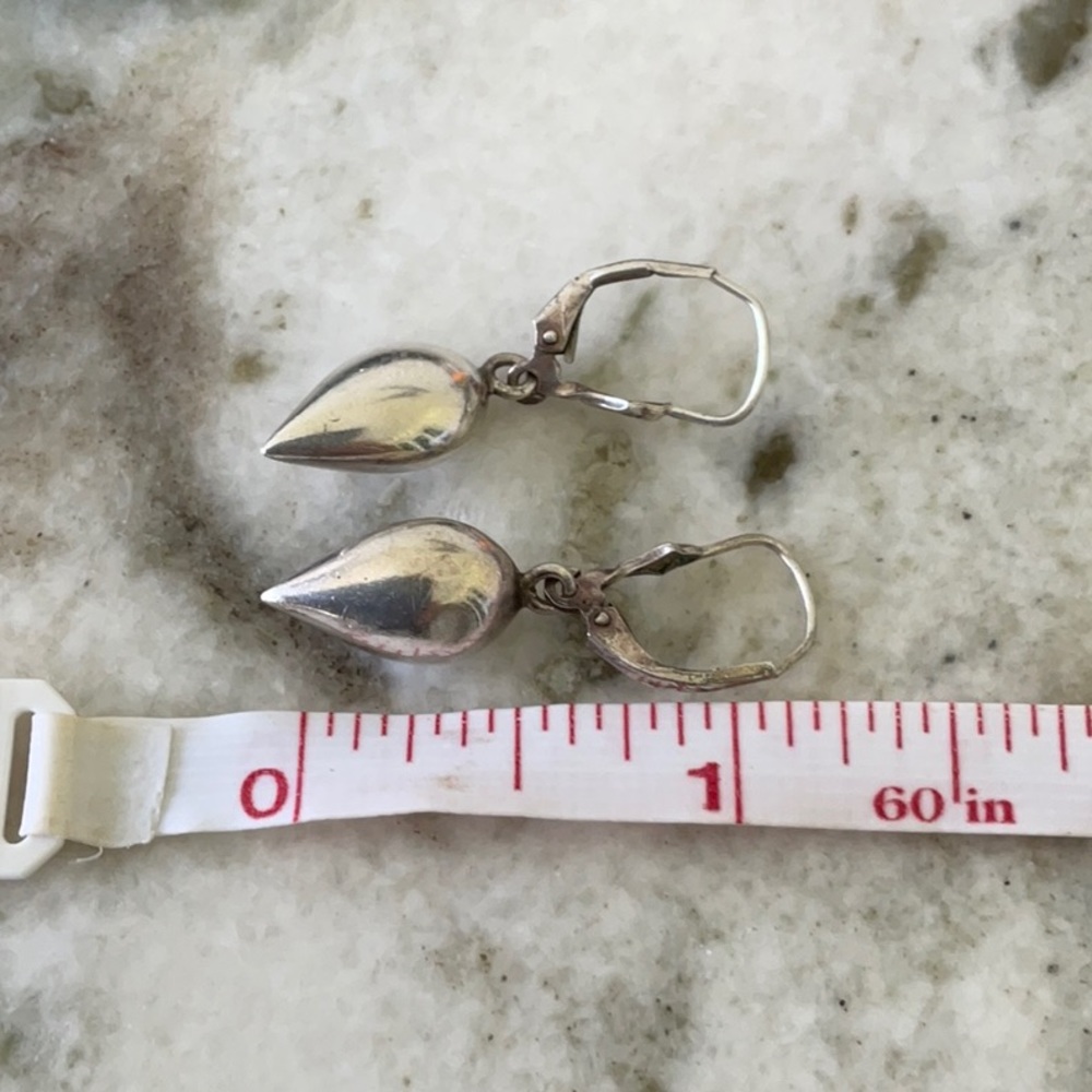 Vintage Sterling silver drop earrings - Picture 4 of 4